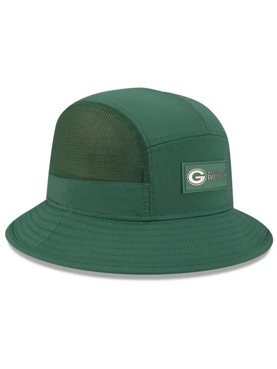 New Era Мужская зеленая панама Green Bay Packers 2025 Sideline — изображение 4 из 5, зеленый