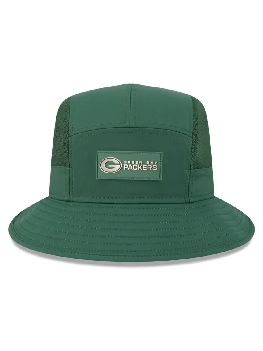 New Era Мужская зеленая панама Green Bay Packers 2025 Sideline — изображение 5 из 5, зеленый