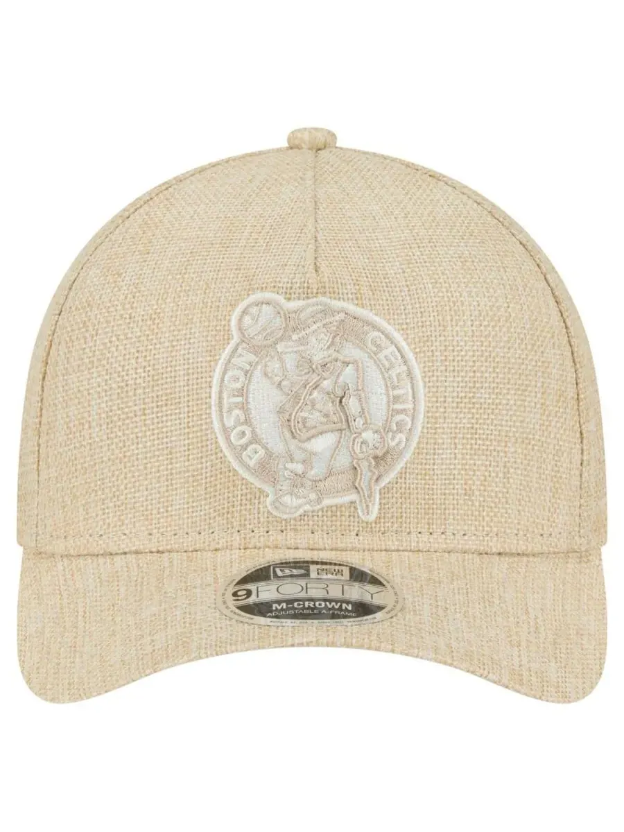 New Era Мужская бейсболка Boston Celtics Injection Woven A-Frame 9FORTY с регулируемым размером — изображение 2 из 4, бежевый