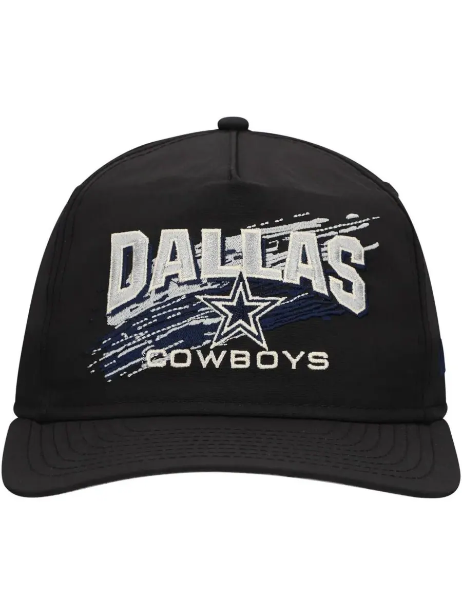 New Era Мужская черная бейсболка-снепбек Dallas Cowboys Throwback с логотипом команды в стиле ретро — изображение 4 из 4