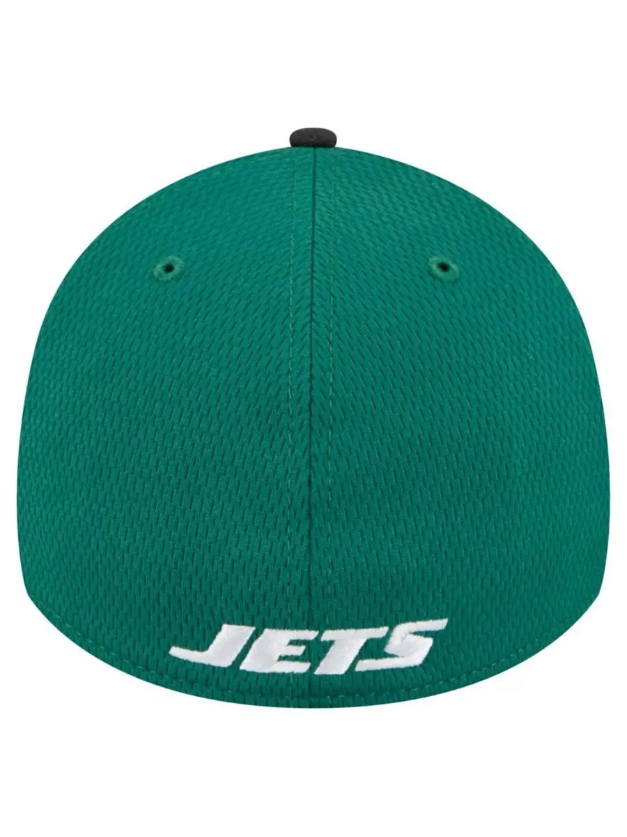 New Era Мужская зеленая кепка New York Jets Visor Hit 39THIRTY Flex Hat — изображение 2 из 5, зеленый