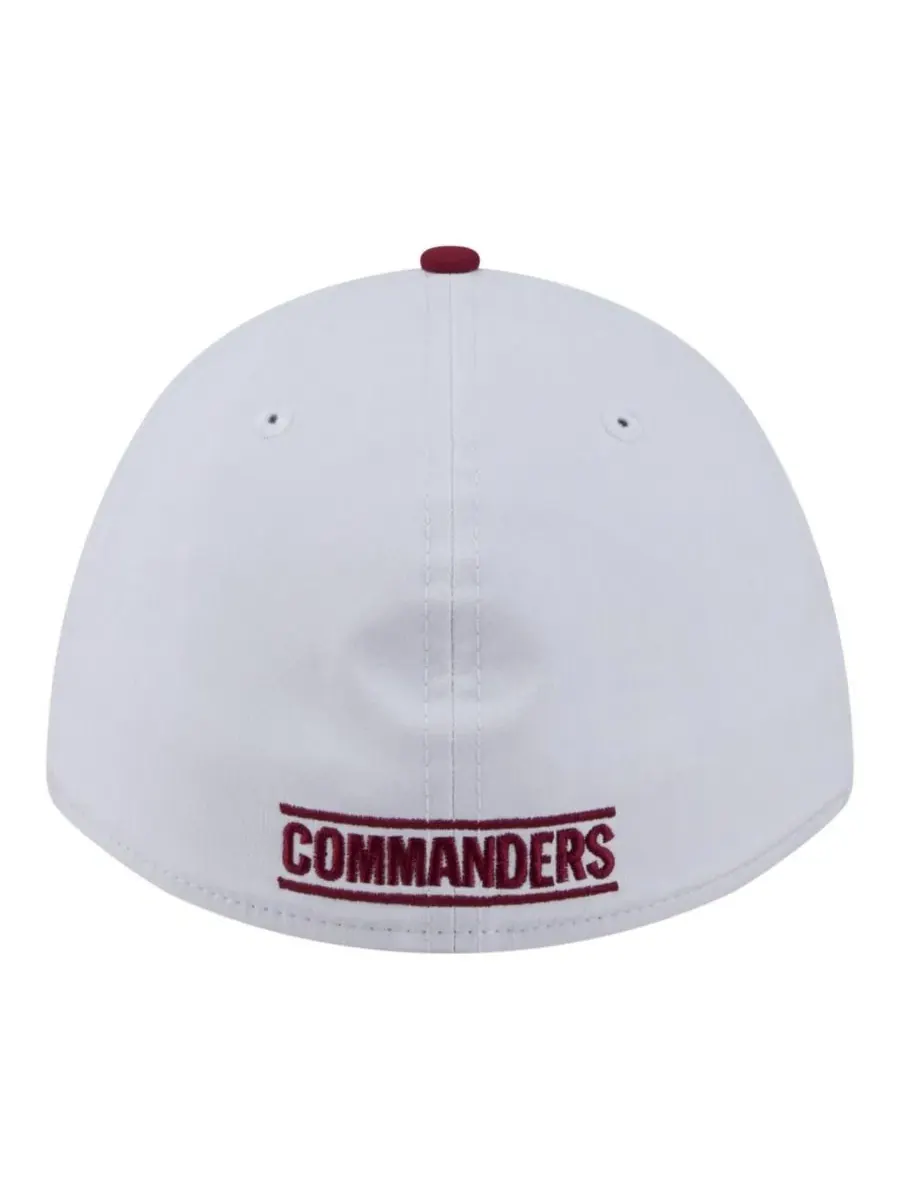 Кепка New Era Washington Commanders Patch 39THIRTY A-Frame M-Crown с перфорацией — изображение 4 из 5, серый бордовый