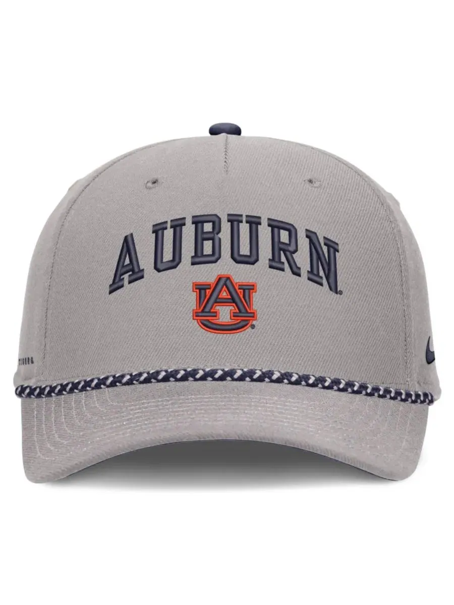 Кепка Nike Primetime Rise Rope с регулируемой застежкой, Auburn Tigers — изображение 2 из 5, серый темно-синий