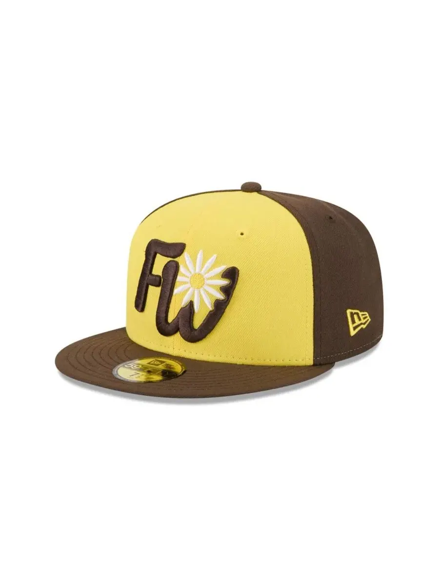 Кепка с высокой тульей и плоским козырьком Fort Wayne TinCaps Theme Nights 59FIFTY New Era — изображение 1 из 4, желтый