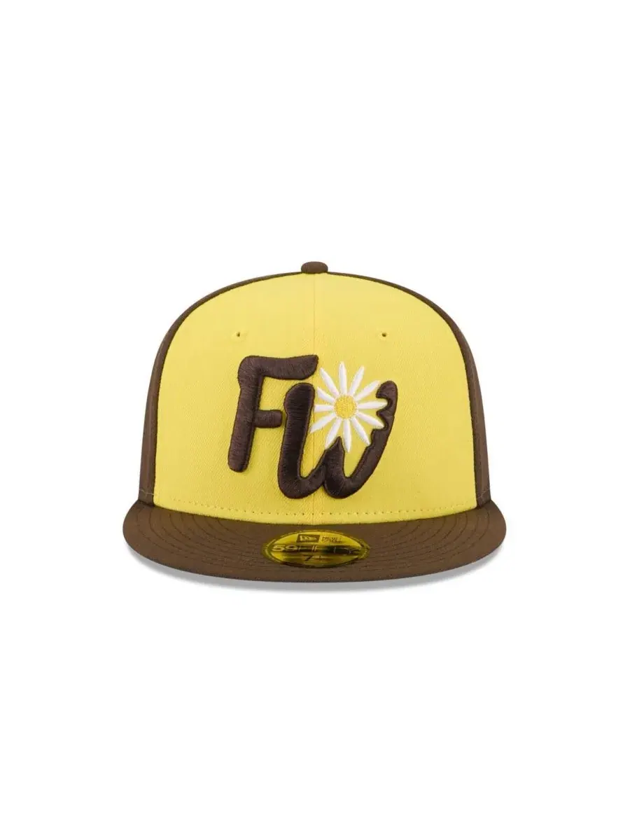 Кепка с высокой тульей и плоским козырьком Fort Wayne TinCaps Theme Nights 59FIFTY New Era — изображение 2 из 4, желтый