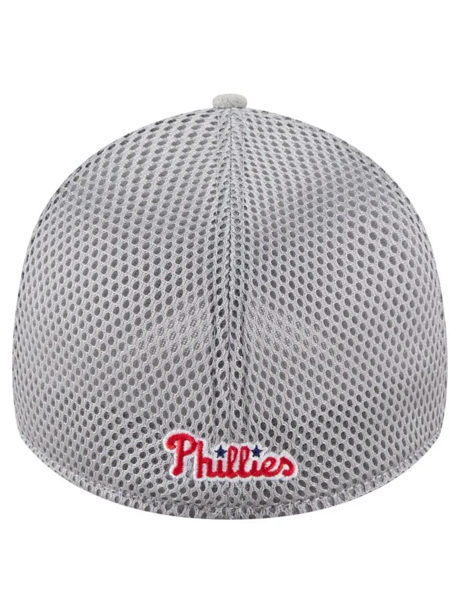 New Era Мужская серая кепка Philadelphia Phillies с козырьком и рисунком в виде брызг краски — изображение 4 из 4, серый
