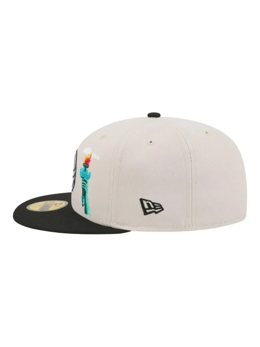 Кепка New Era Brooklyn Nets Localized City Icon 59FIFTY — изображение 6 из 7, бежевый черный