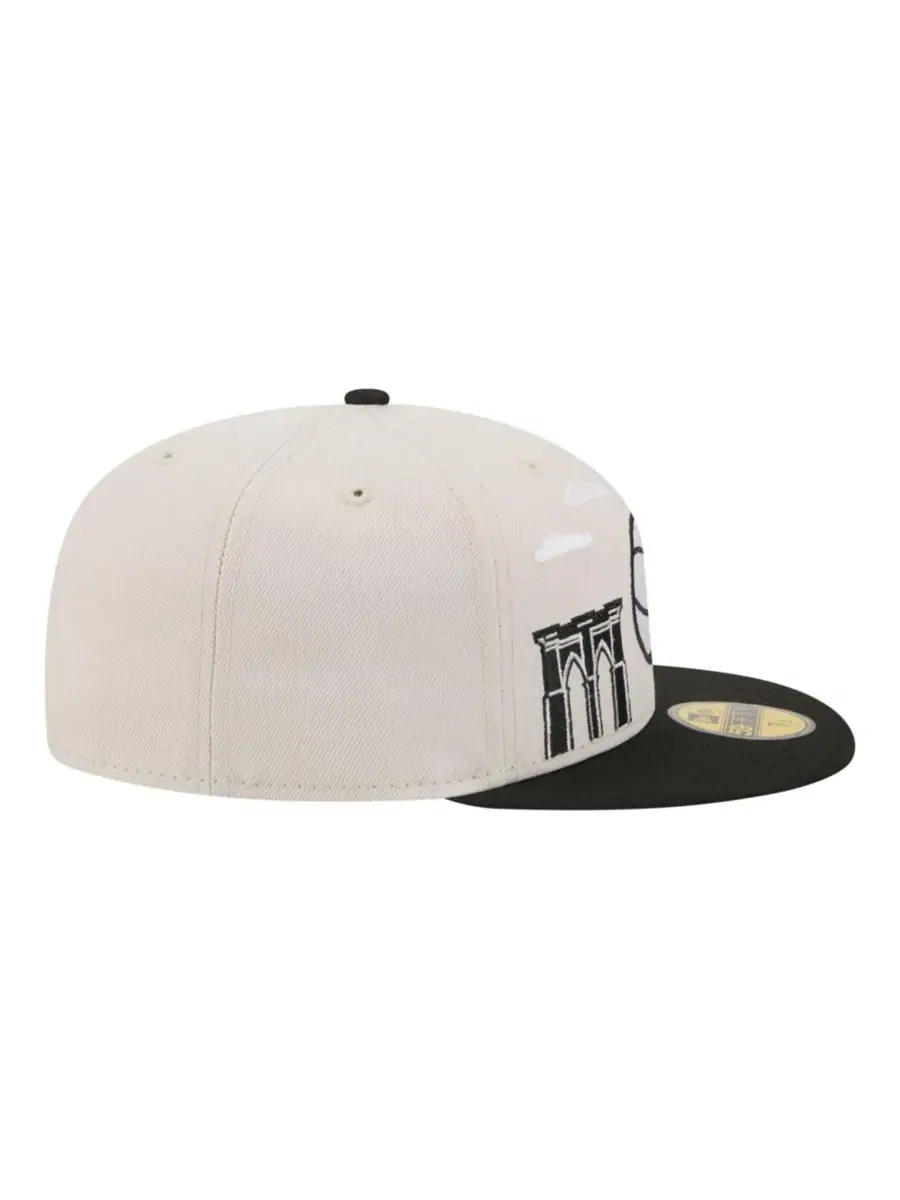 Кепка New Era Brooklyn Nets Localized City Icon 59FIFTY — изображение 7 из 7, бежевый черный