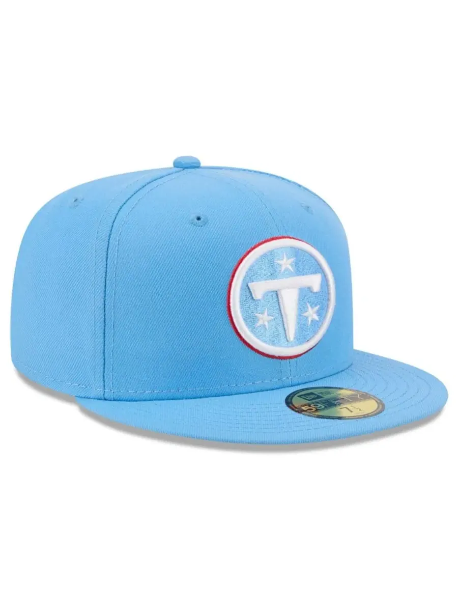 Кепка New Era 59FIFTY с вышитым логотипом Tennessee Titans — изображение 3 из 5, светлый синий