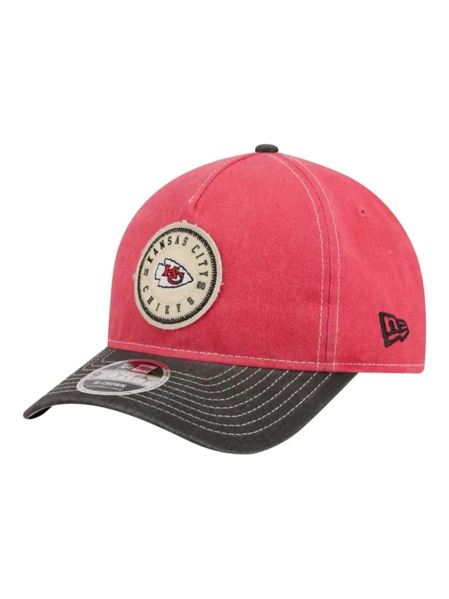 Кепка New Era 9FORTY с принтом Kansas City Chiefs — изображение 1 из 5, красный черный