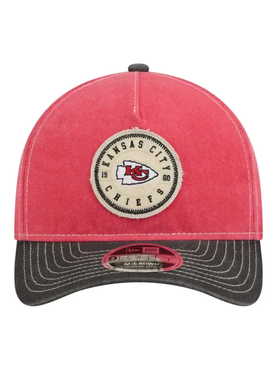 Кепка New Era 9FORTY с принтом Kansas City Chiefs — изображение 2 из 5, красный черный