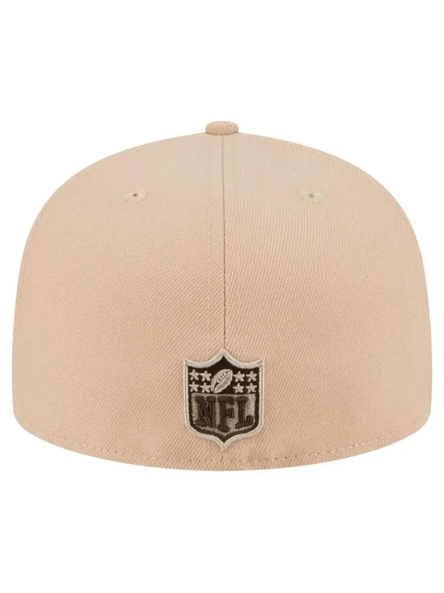 New Era Мужская бейсболка Pittsburgh Steelers Candied Pecan 59FIFTY бежевого цвета — изображение 4 из 5, бежевый