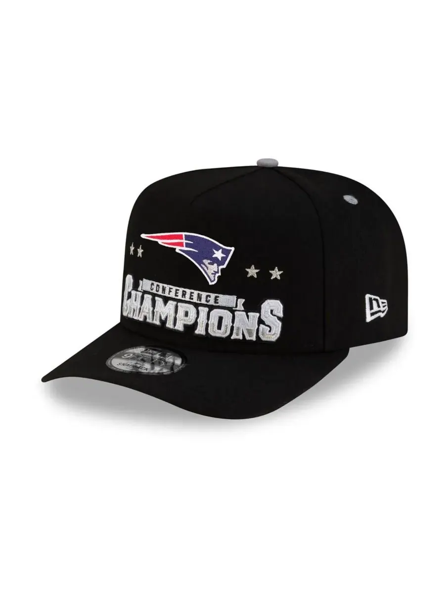 New Era Мужская черная кепка-бейсболка New England Patriots 2025 AFC Champions Locker Room Trophy — изображение 3 из 3