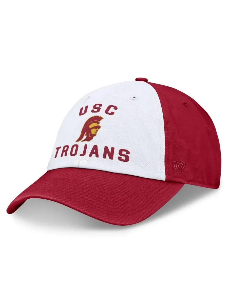 Top of the World Мужская регулируемая кепка USC Trojans Heritage белого/кардиналового цвета — изображение 1 из 4, белый