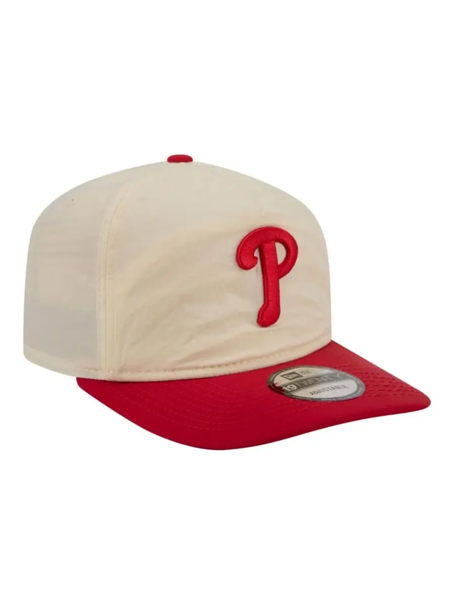 Бейсболка New Era Philadelphia Phillies Everyday 19TWENTY — изображение 4 из 5, кремовый красный