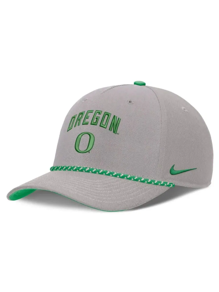 Кепка Oregon Ducks Primetime Rise Rope Adjustable Hat Nike — изображение 1 из 5, серый зеленый