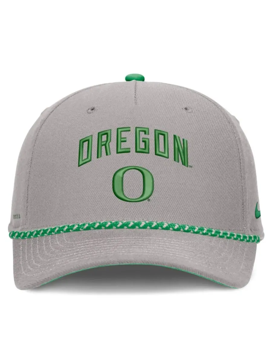 Кепка Oregon Ducks Primetime Rise Rope Adjustable Hat Nike — изображение 2 из 5, серый зеленый
