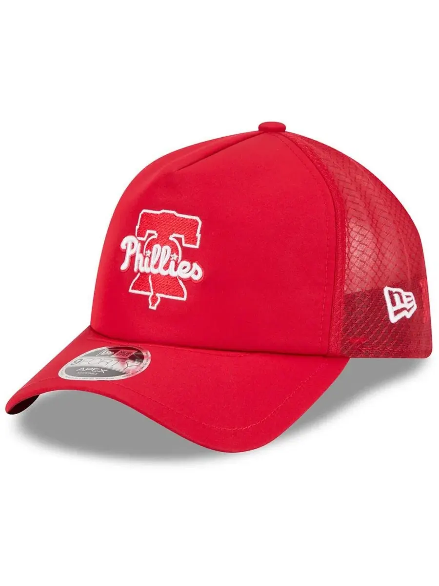 Кепка New Era Philadelphia Phillies 2026 Batting Practice Alternate Apex 9FORTY Adjustable — изображение 1 из 4, красный