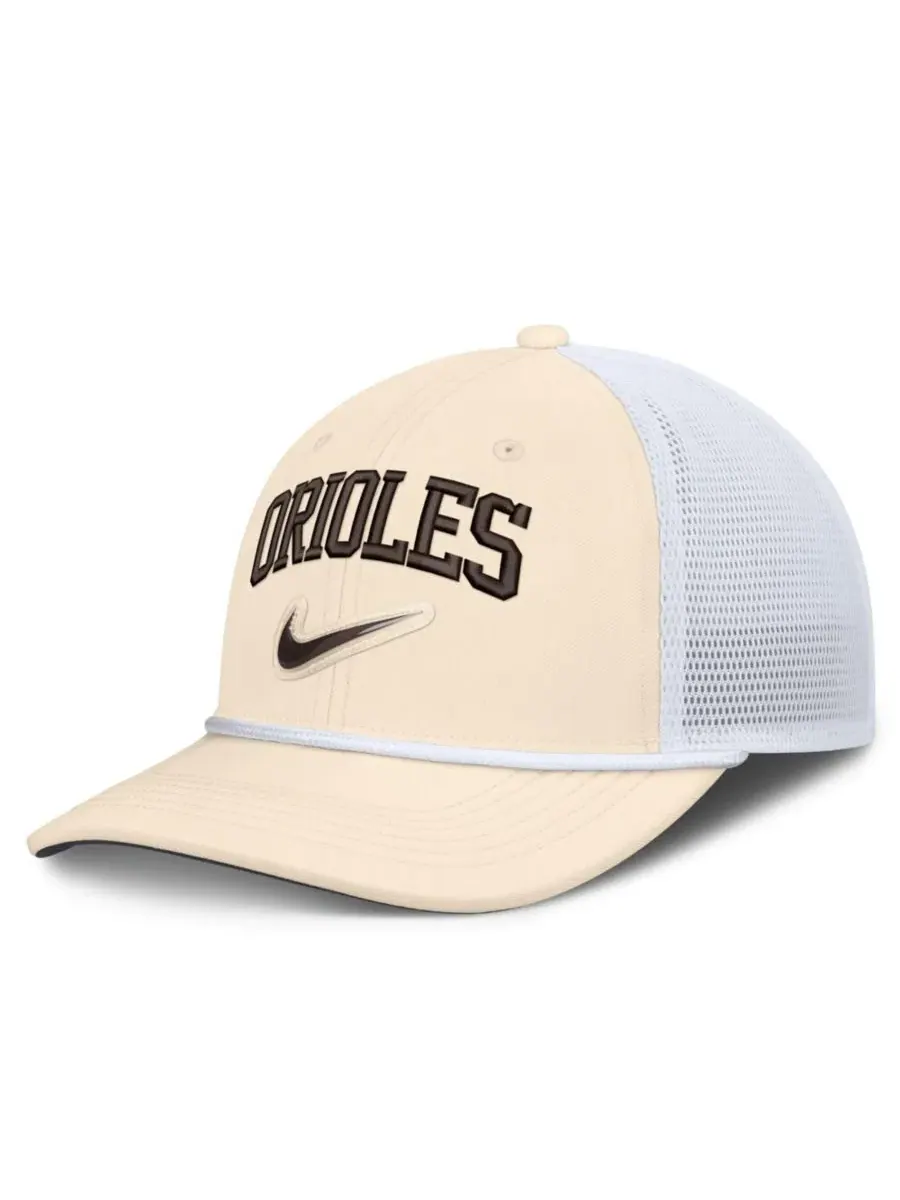 Кепка-тракер с вышивкой Nike Rise Dri-FIT — изображение 1 из 4, натуральный белый
