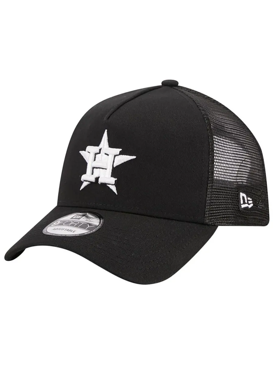 New Era Мужская черная регулируемая кепка-тракер Houston Astros A-Frame 9FORTY — изображение 1 из 4, черный