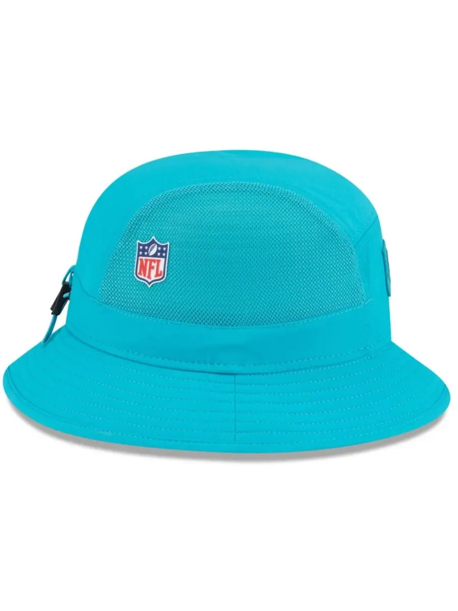 Мужская панама Aqua Miami Dolphins 2025 Sideline New Era — изображение 3 из 5, голубой