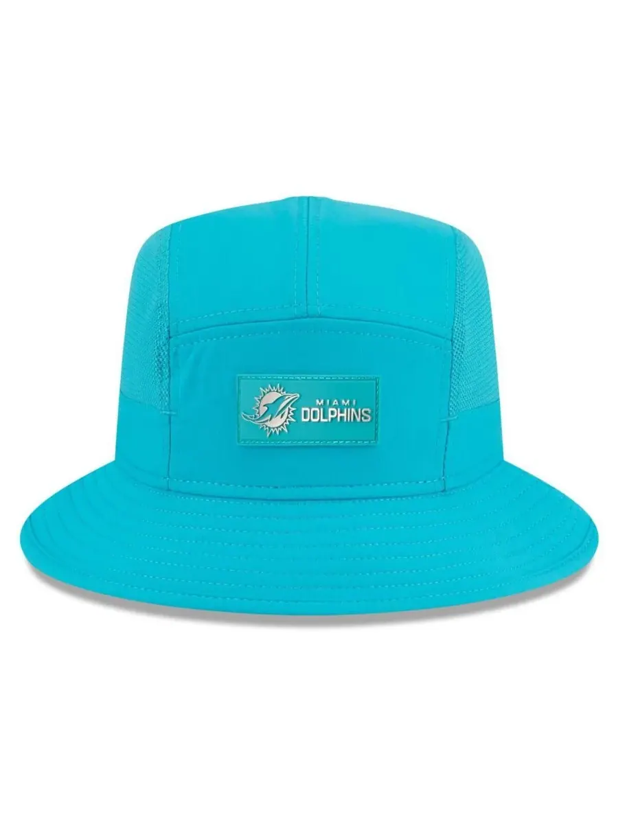 Мужская панама Aqua Miami Dolphins 2025 Sideline New Era — изображение 5 из 5, голубой