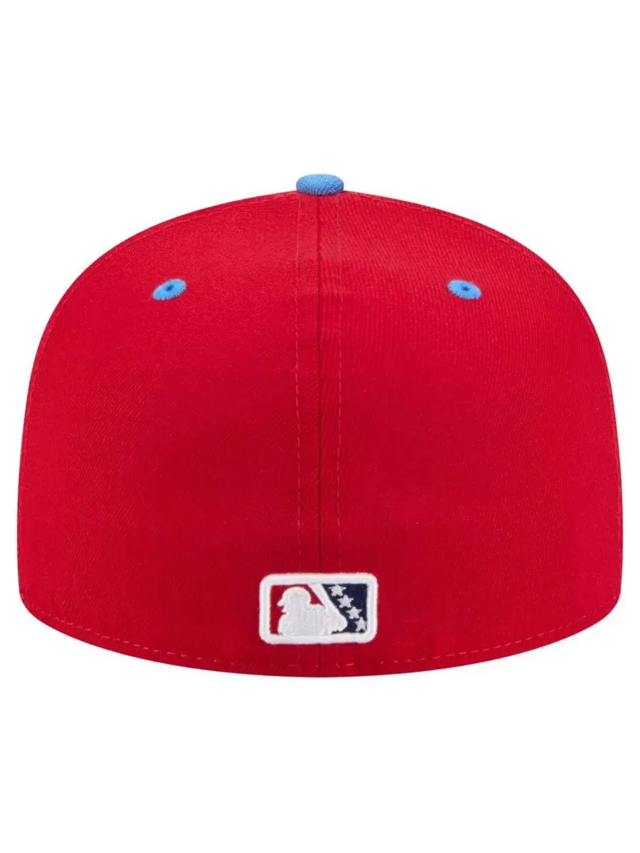 New Era Мужская красная бейсболка Jacksonville Jumbo Shrimp из коллекции 59FIFTY — изображение 4 из 4, красный