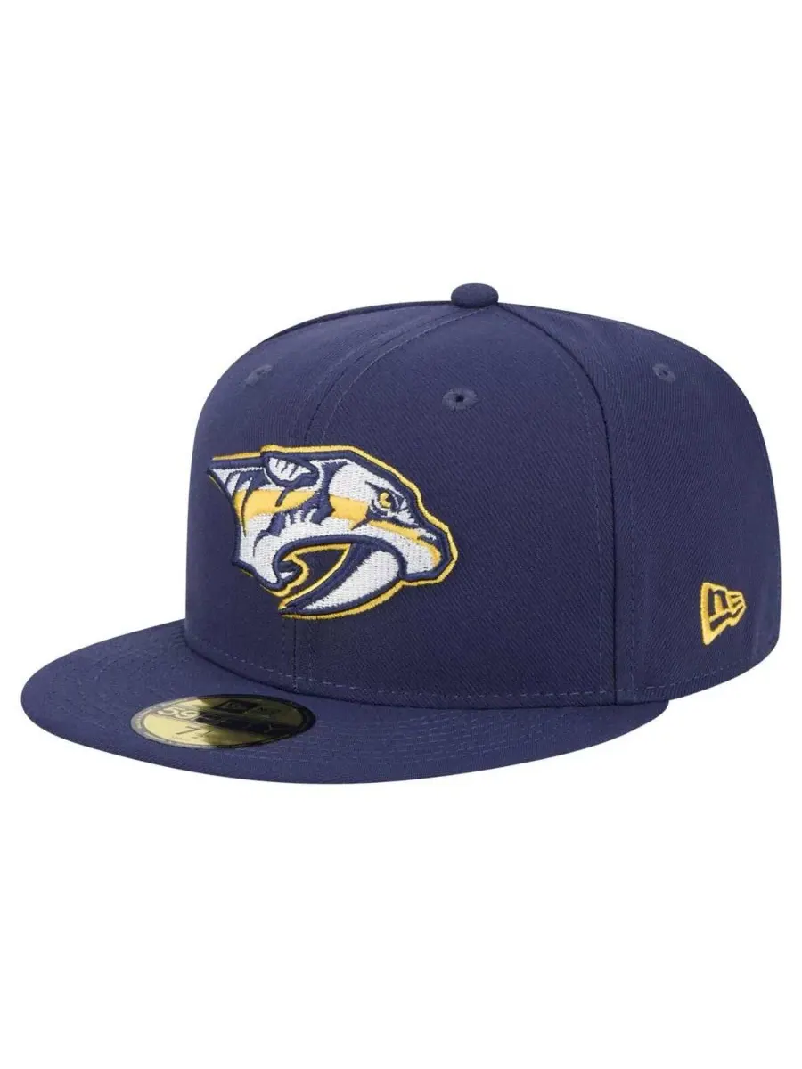 New Era Мужская темно-синяя бейсболка Nashville Predators Core 59FIFTY — изображение 1 из 5, темно-синий