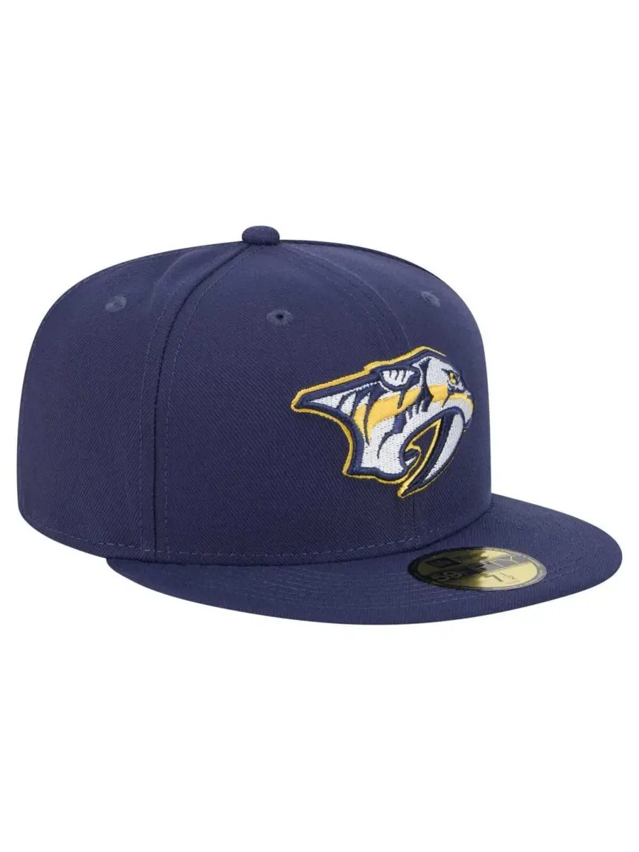 New Era Мужская темно-синяя бейсболка Nashville Predators Core 59FIFTY — изображение 4 из 5, темно-синий