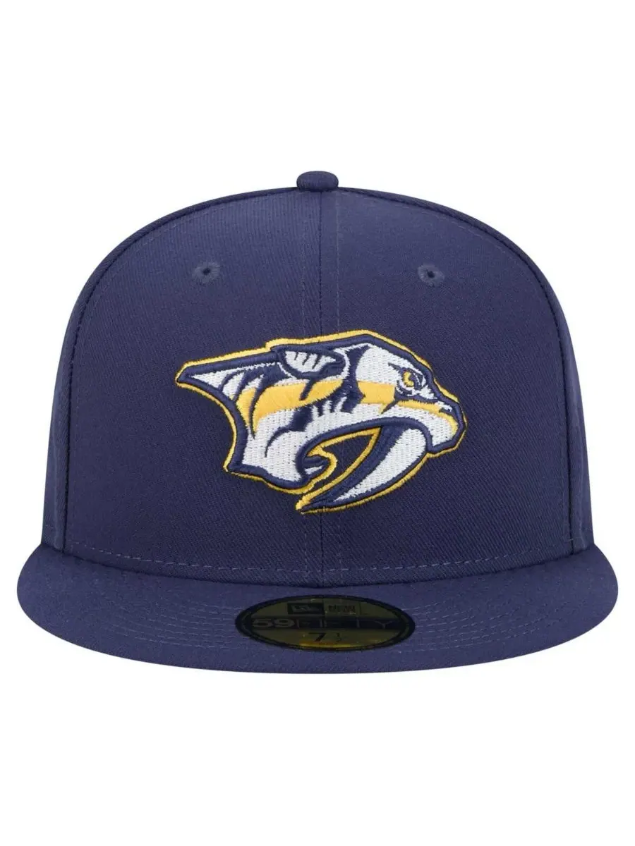 New Era Мужская темно-синяя бейсболка Nashville Predators Core 59FIFTY — изображение 5 из 5, темно-синий