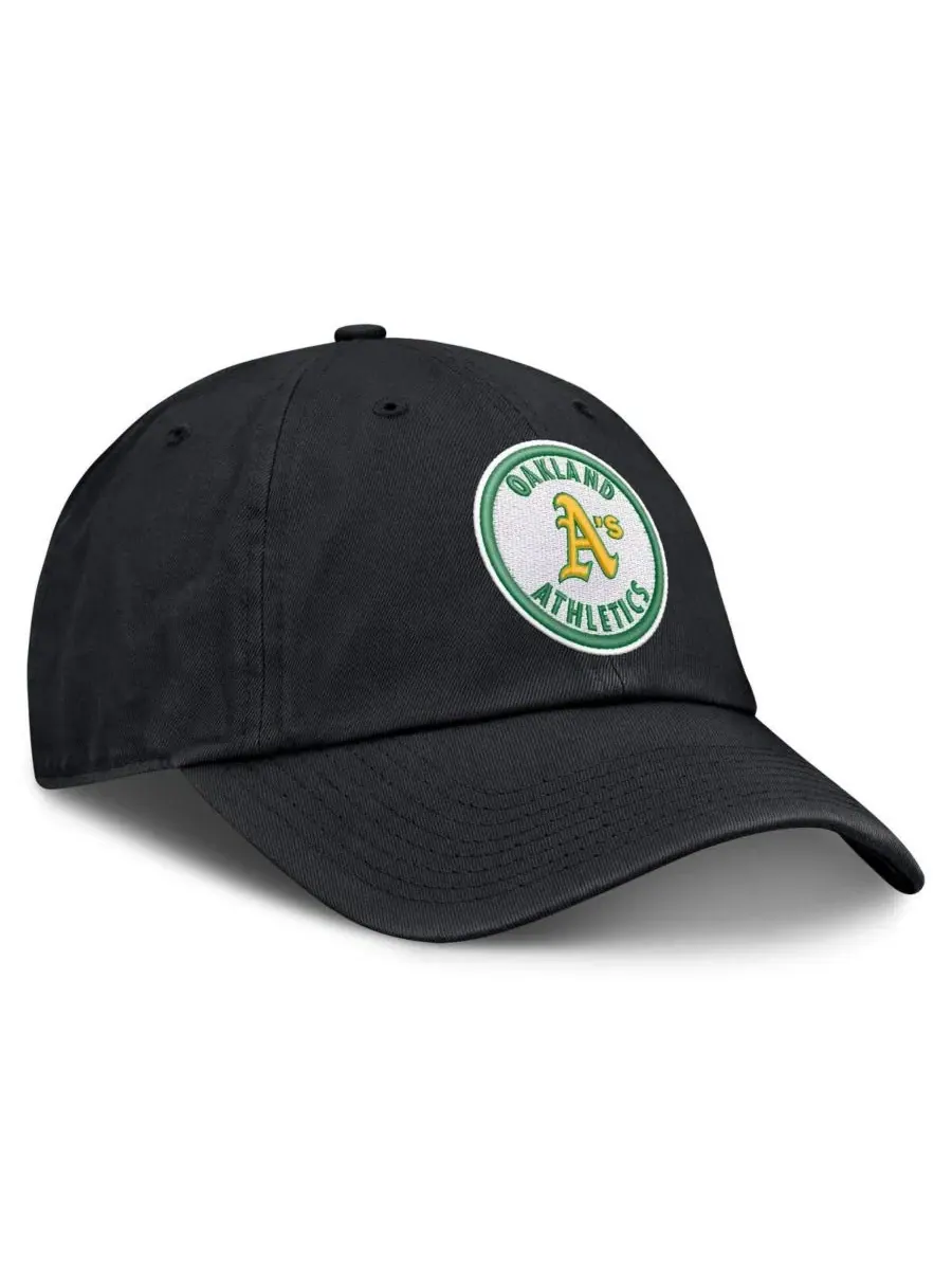 Бейсболка Nike с вышивкой логотипа Oakland Athletics — изображение 3 из 4, черный