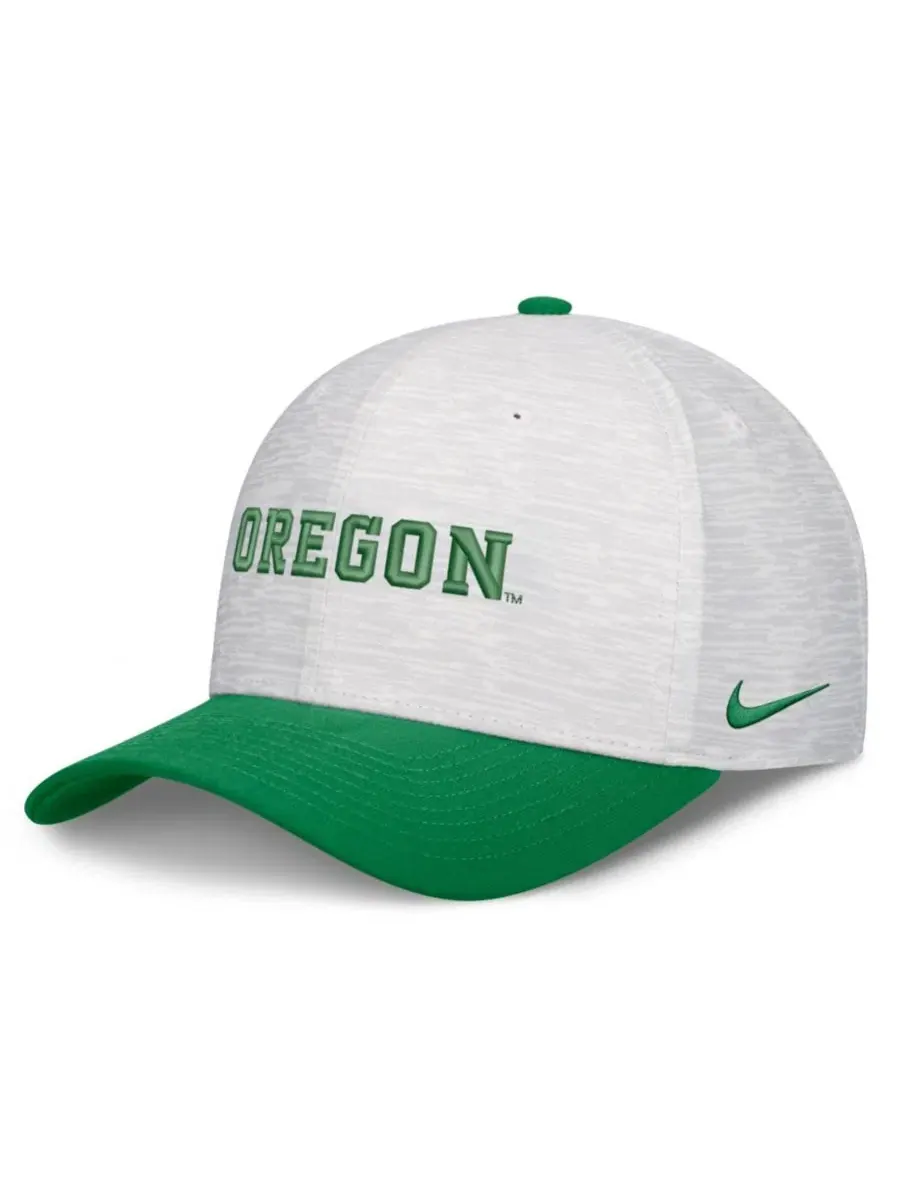 Кепка Nike Primetime Rise с вышивкой Oregon Ducks — изображение 1 из 4, белый зеленый
