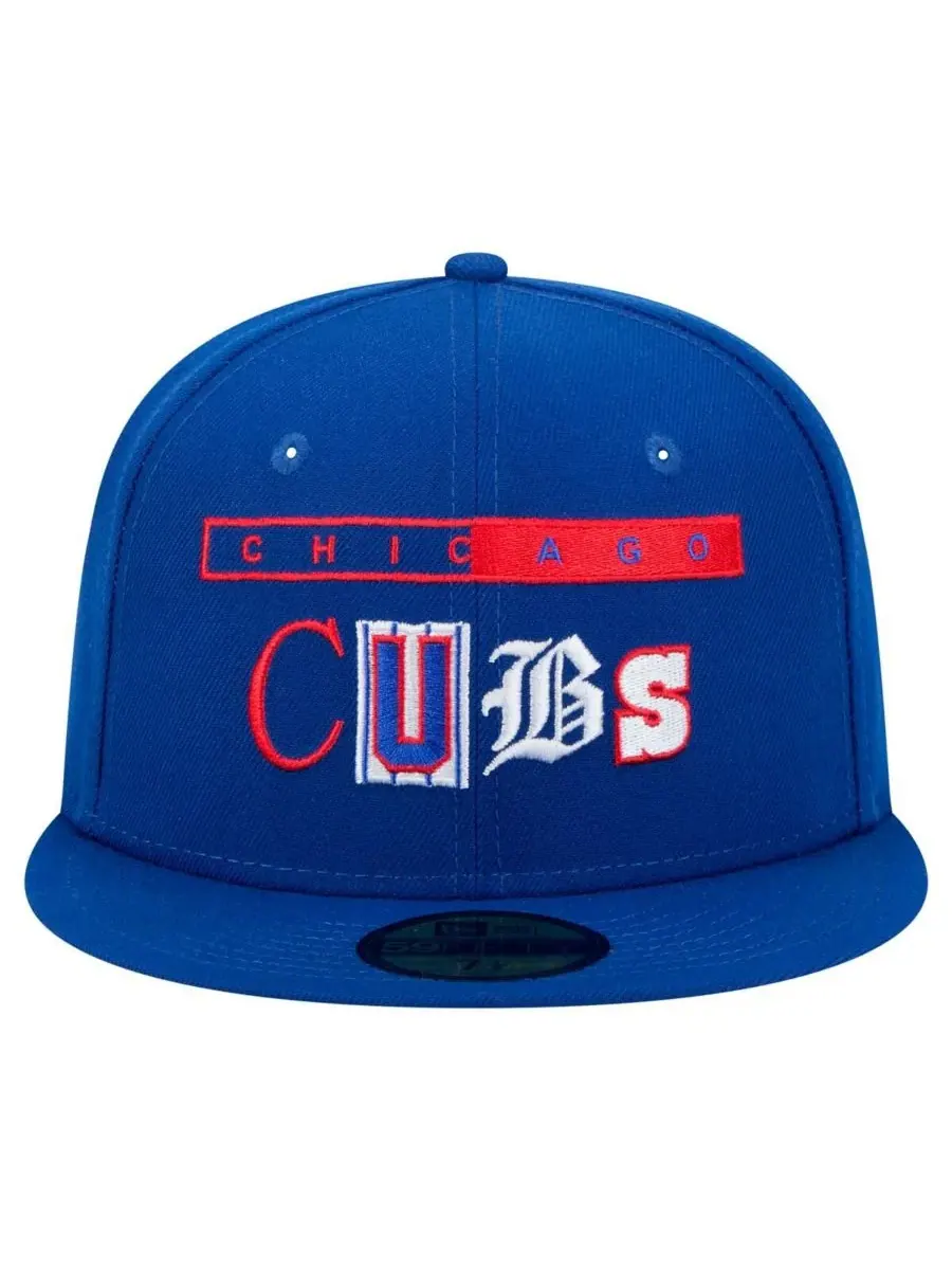 Мужская бейсболка Royal Chicago Cubs Ransom 59FIFTY Fitted Hat New Era — изображение 2 из 4, королевский