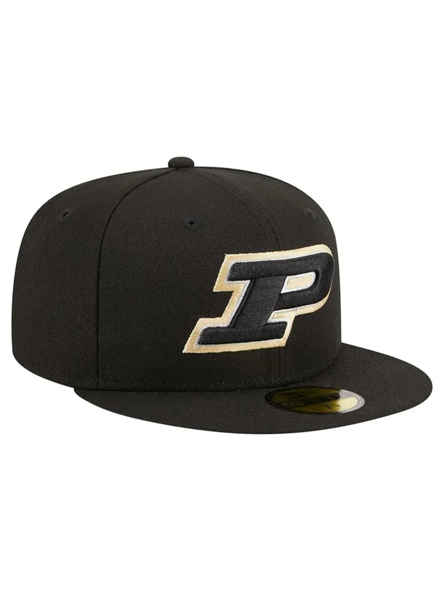 New Era Мужская черная кепка Purdue Boilermakers 59FIFTY — изображение 2 из 5, черный