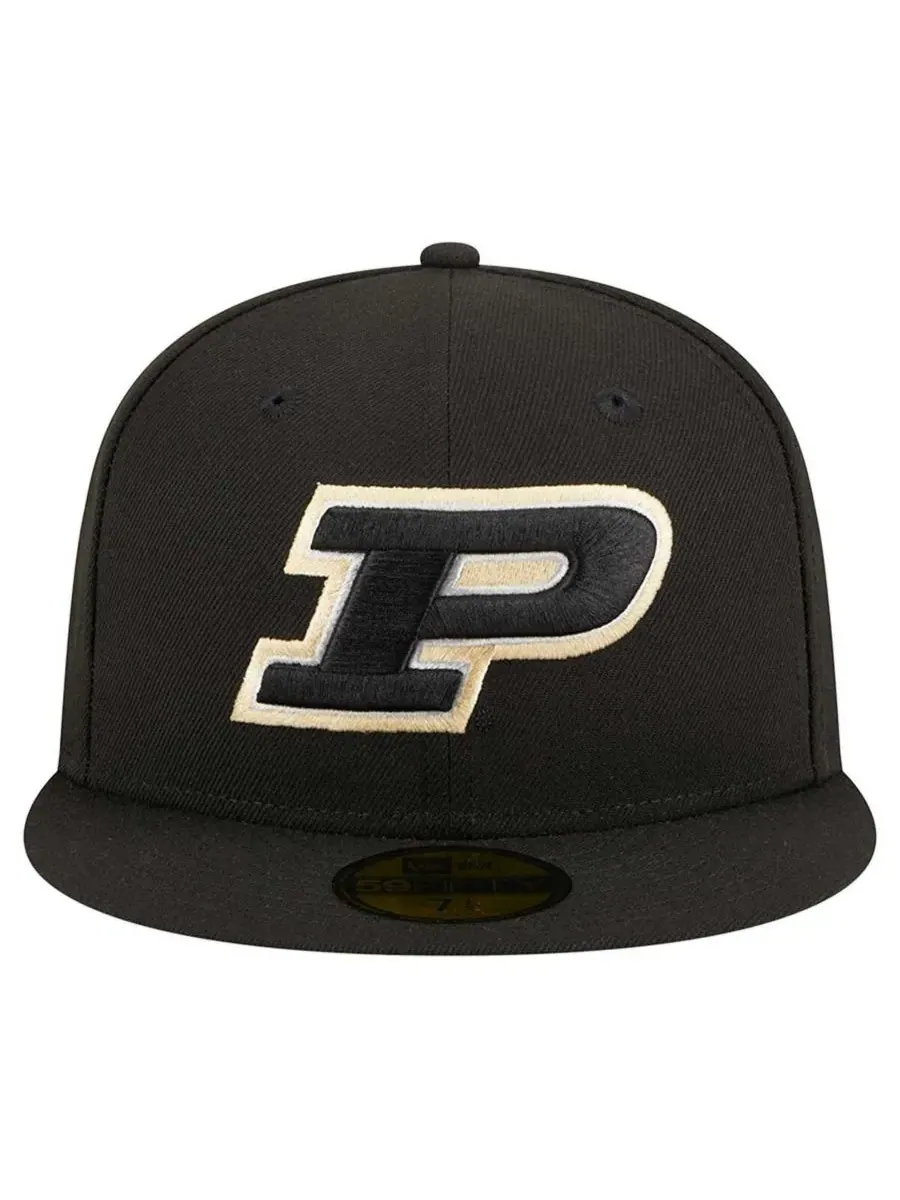 New Era Мужская черная кепка Purdue Boilermakers 59FIFTY — изображение 5 из 5, черный