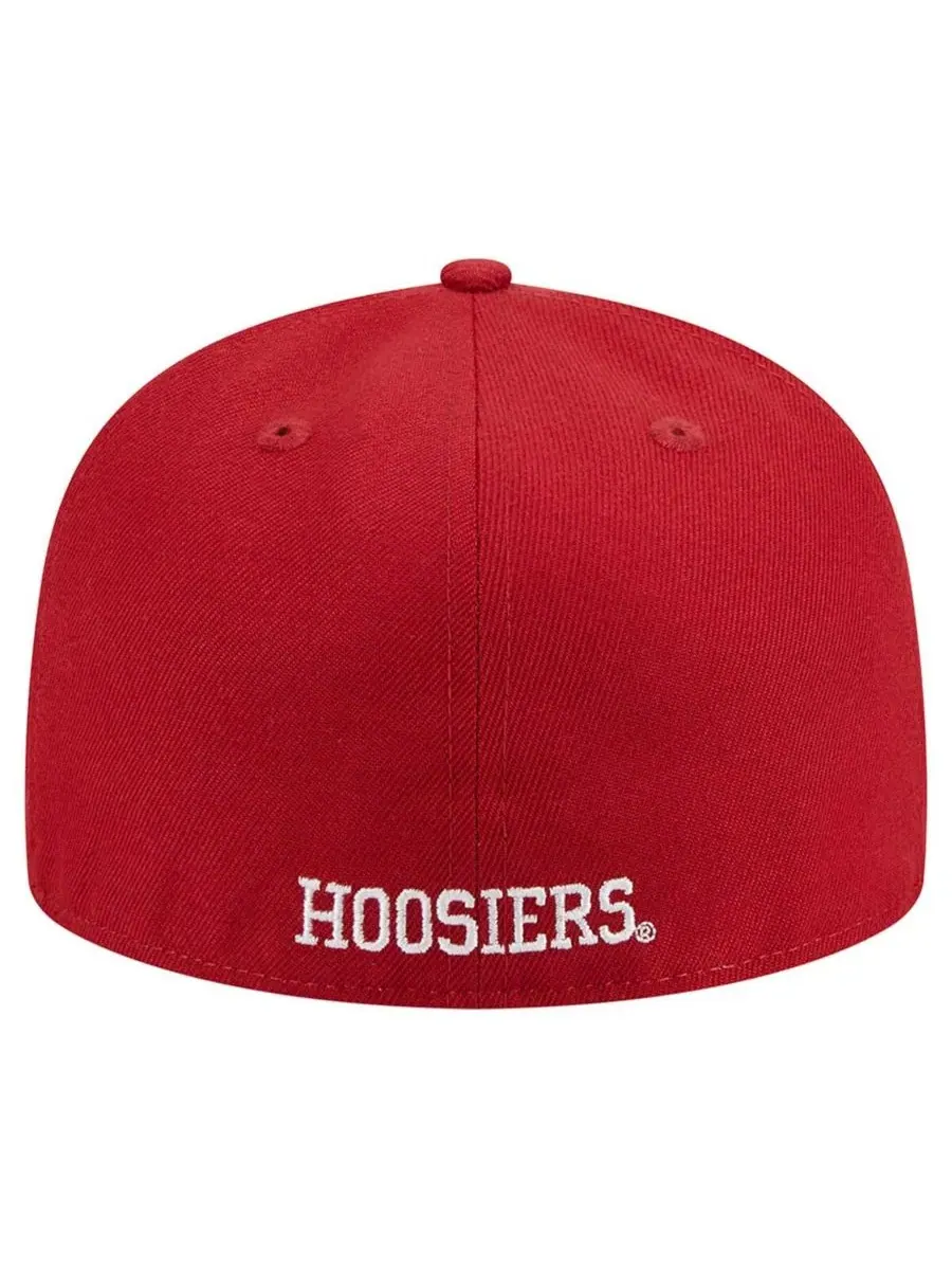 Мужская кепка Indiana Hoosiers 59FIFTY малинового цвета New Era, багровый — изображение 4 из 5, красный