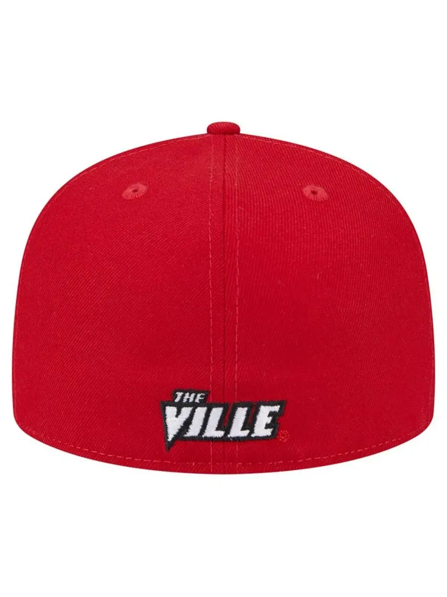 Мужская красная бейсболка Louisville Cardinals 59FIFTY New Era — изображение 4 из 5, красный