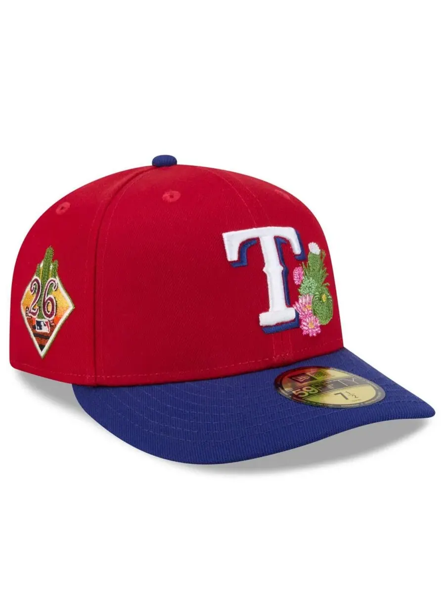 Мужская бейсболка New Era Red/Royal Texas Rangers 2026 Spring Training 59FIFTY Fitted Hat Nike — изображение 1 из 4, красный