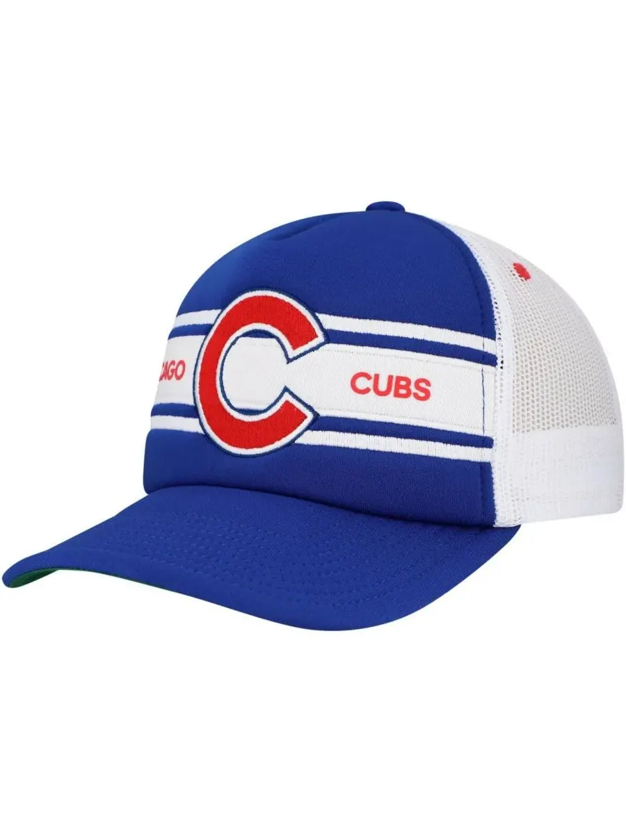 Мужская регулируемая бейсболка Royal Chicago Cubs Sideline Trucker Mitchell & Ness — изображение 1 из 4, королевский