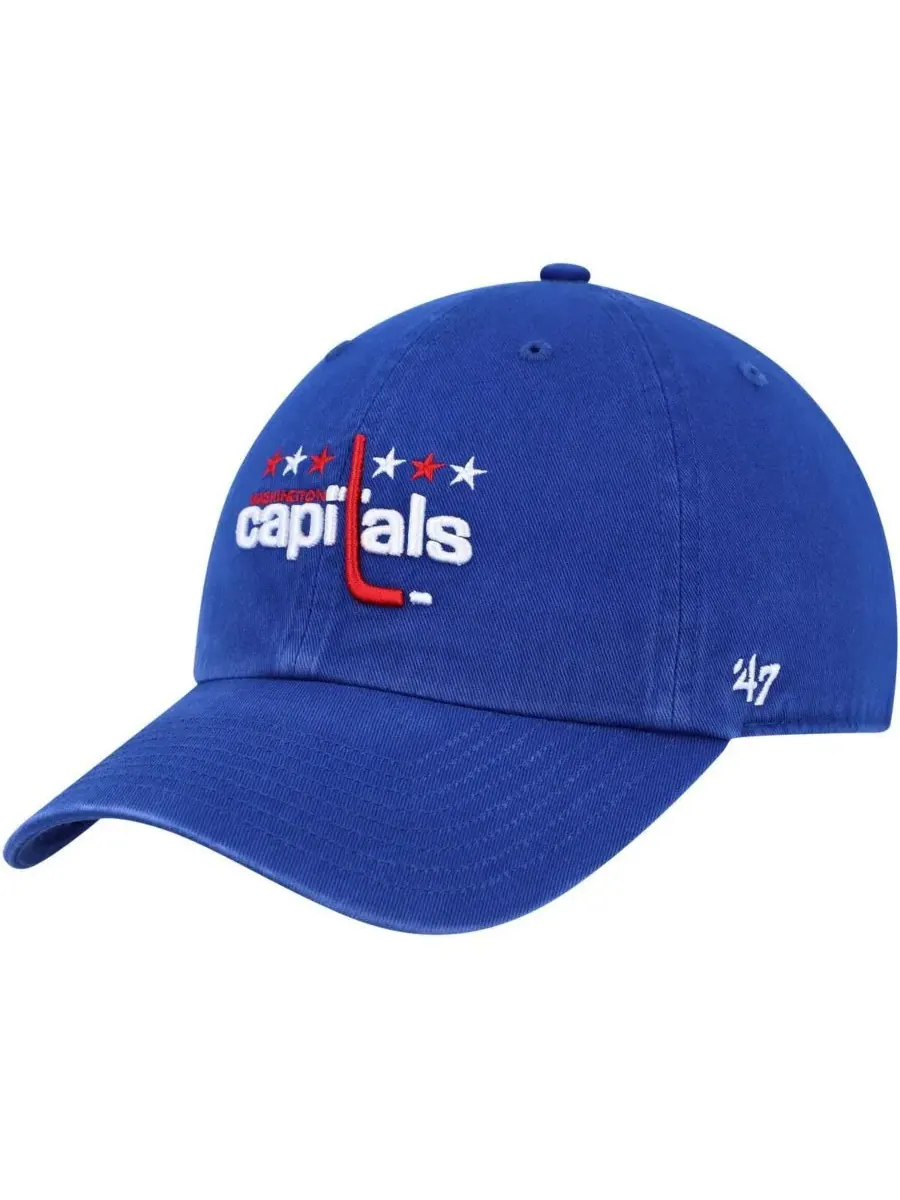 Мужская регулируемая бейсболка Royal Washington Capitals Clean Up '47 Brand — изображение 1 из 4, королевский