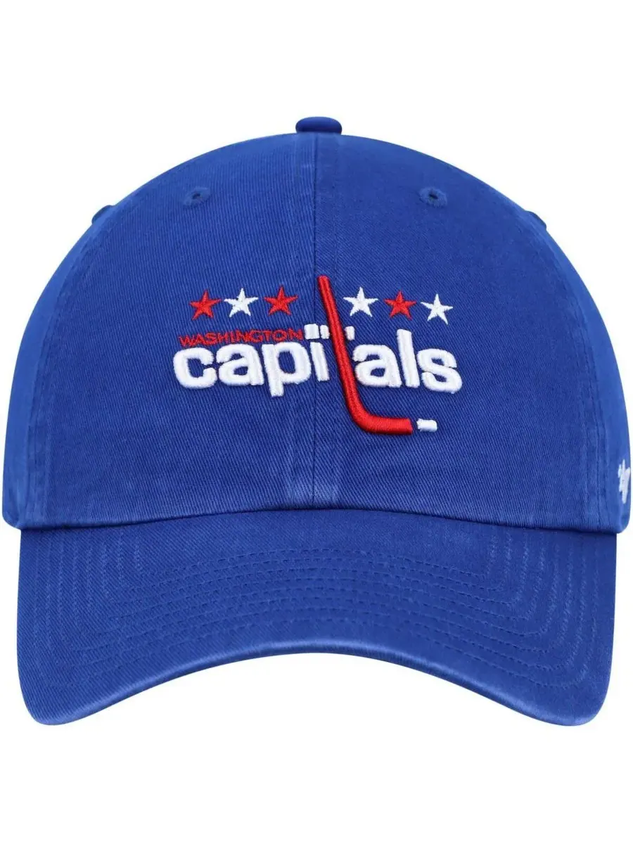 Мужская регулируемая бейсболка Royal Washington Capitals Clean Up '47 Brand — изображение 4 из 4, королевский