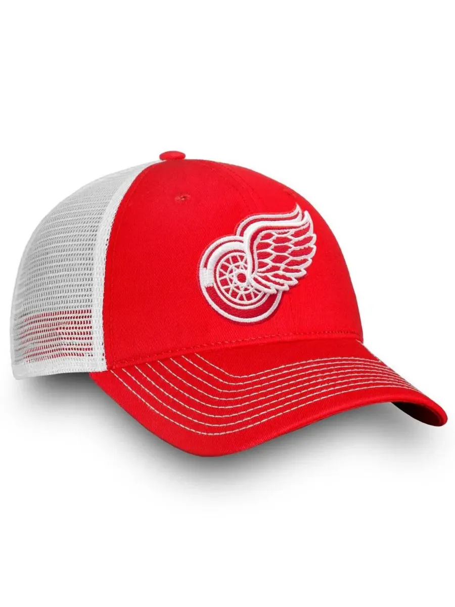 Кепка-тракер с козырьком Detroit Red Wings Slouch Core Primary Fanatics — изображение 2 из 4, красный белый
