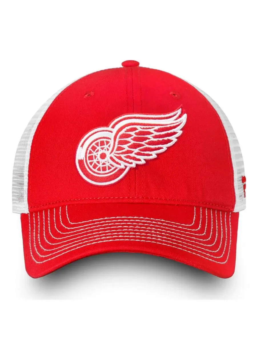 Кепка-тракер с козырьком Detroit Red Wings Slouch Core Primary Fanatics — изображение 3 из 4, красный белый