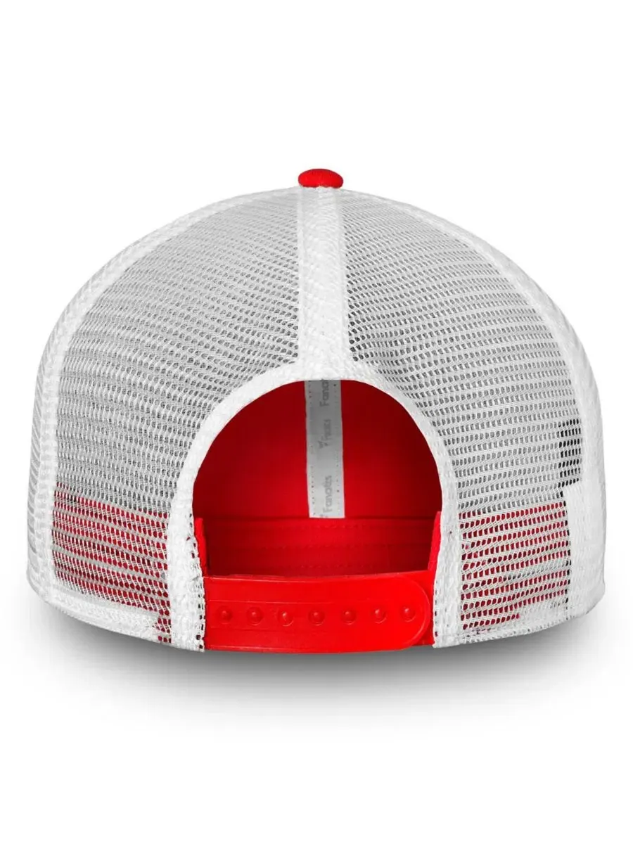Кепка-тракер с козырьком Detroit Red Wings Slouch Core Primary Fanatics — изображение 4 из 4, красный белый