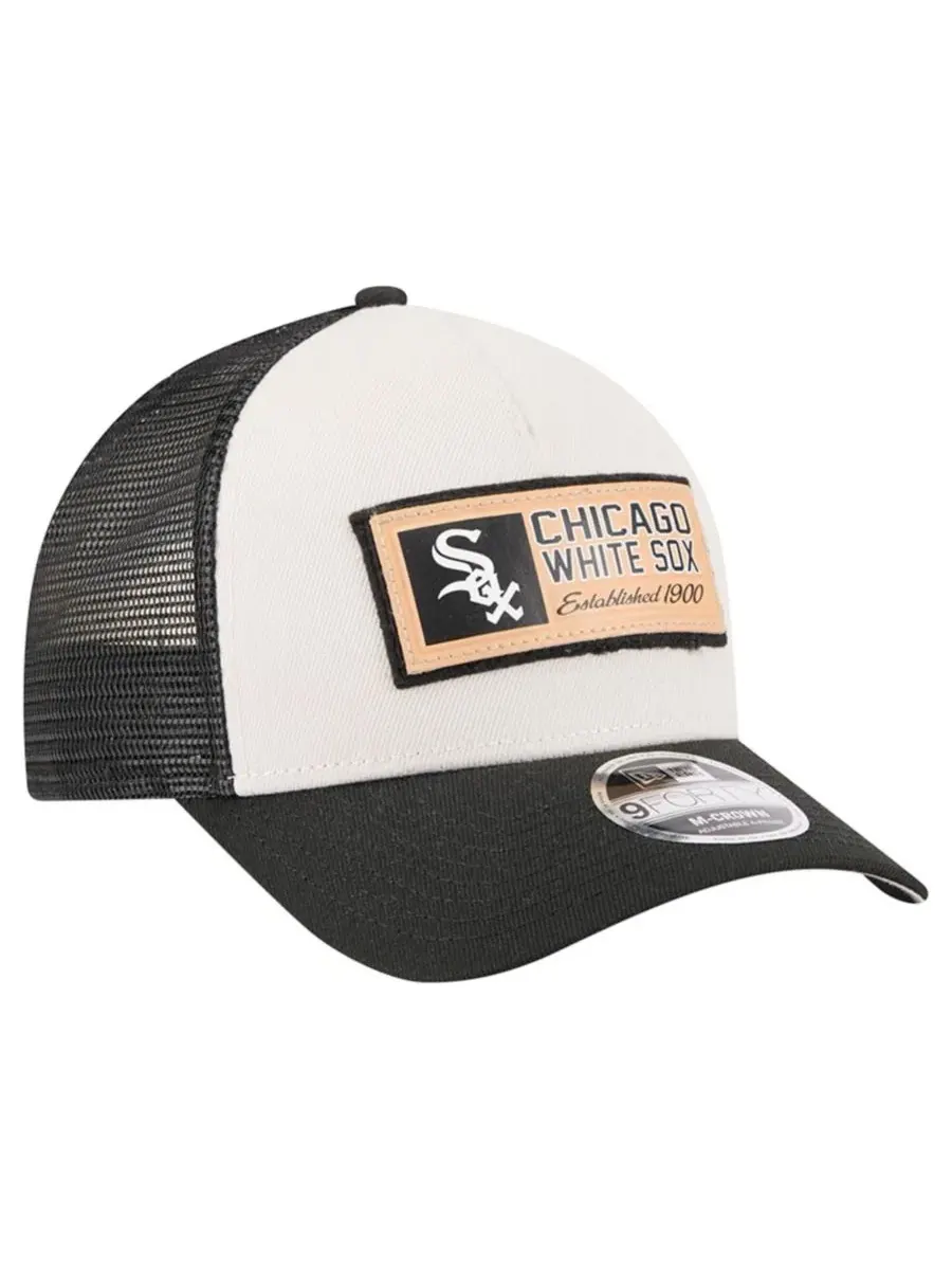 Кепка-тракер New Era Chicago White Sox Text A-Frame Trucker 9FORTY — изображение 5 из 5, черный