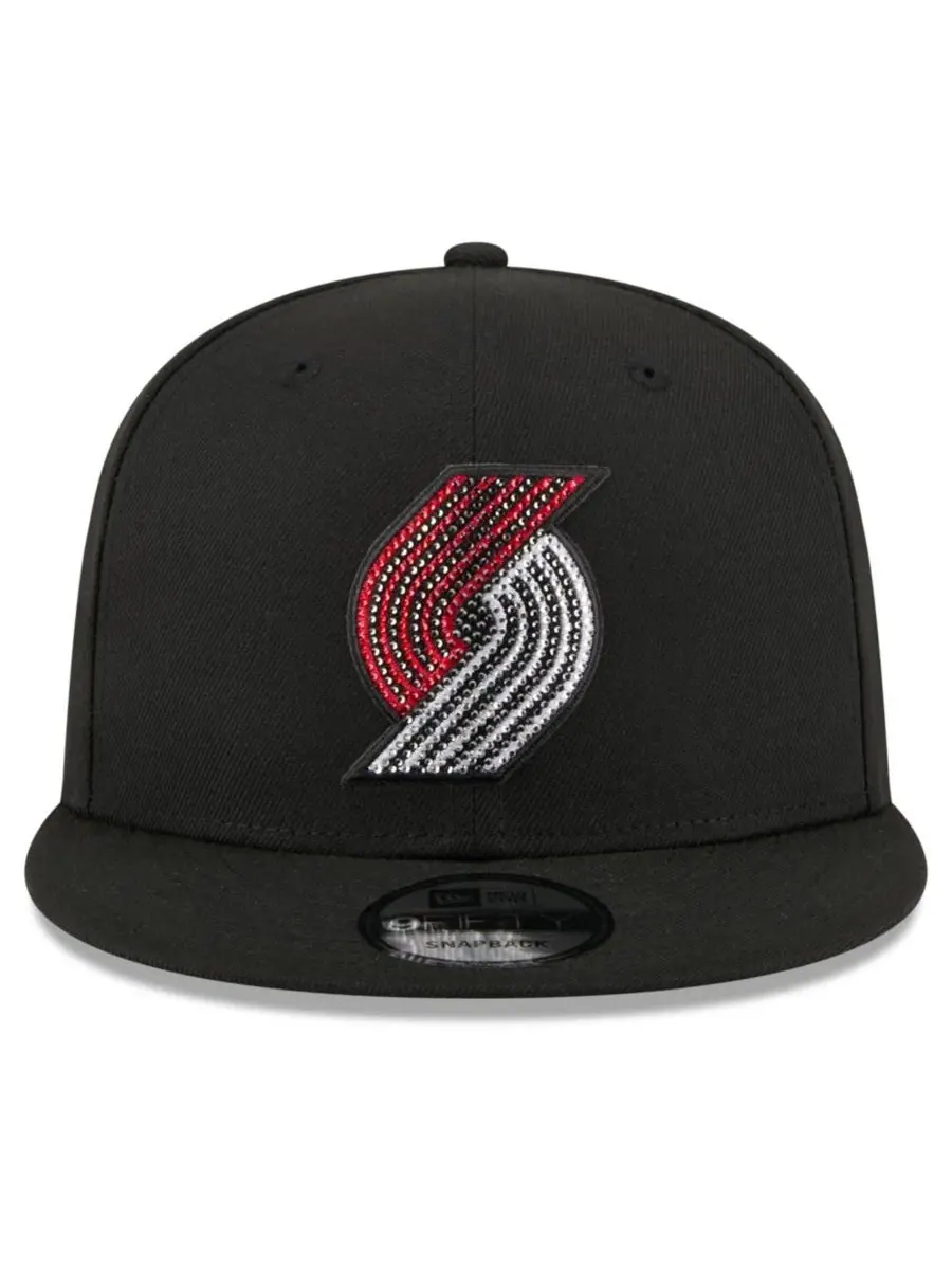Кепка-снапбек с кристаллами Portland Trail Blazers 2026 NBA Draft Crystal 9FIFTY New Era — изображение 13 из 13, черный
