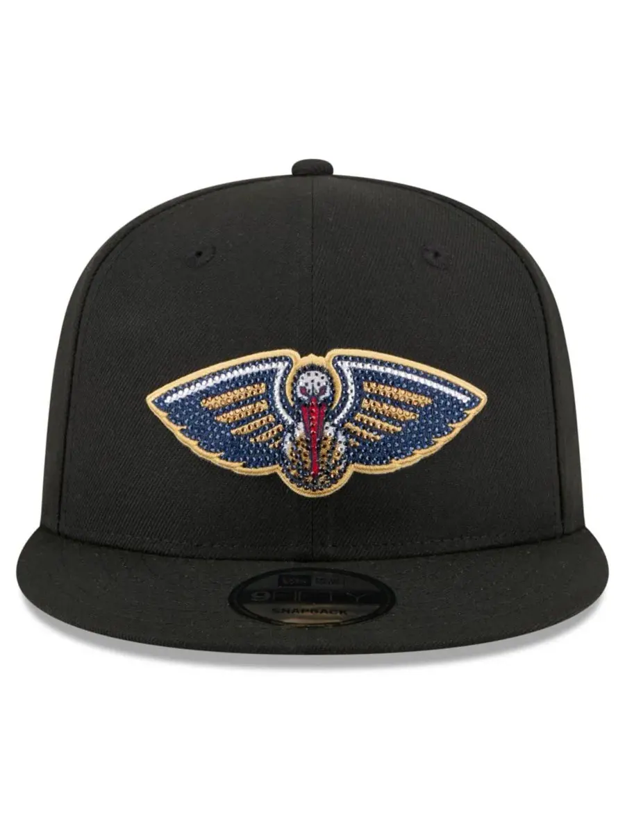 Кепка-снапбек с кристаллами Portland Trail Blazers 2026 NBA Draft Crystal 9FIFTY New Era — изображение 9 из 13, черный