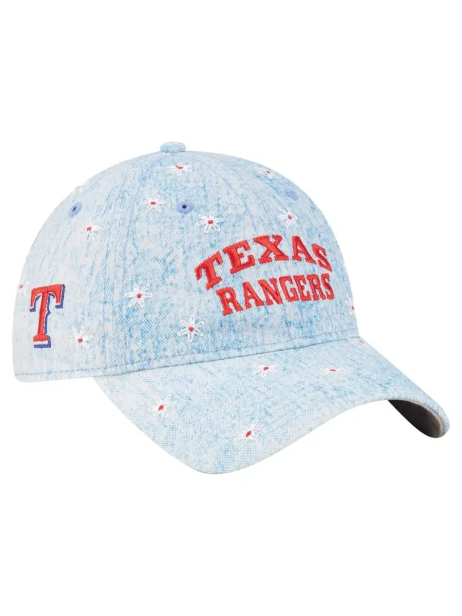 Кепка с вышивкой ромашками Texas Rangers Daisy All Over 9TWENTY New Era — изображение 1 из 5, светлый синий