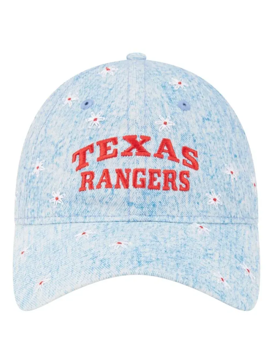 Кепка с вышивкой ромашками Texas Rangers Daisy All Over 9TWENTY New Era — изображение 5 из 5, светлый синий