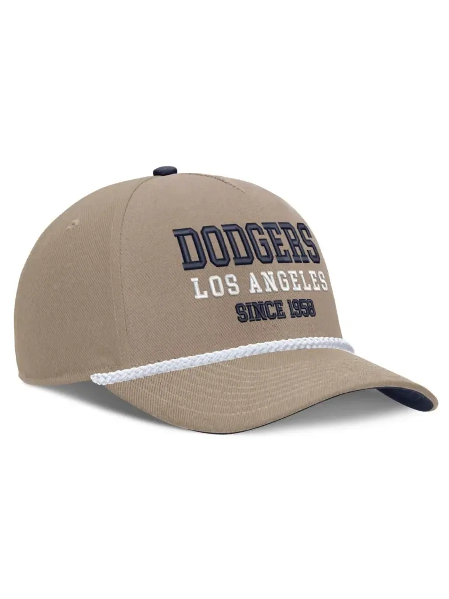 Кепка с изогнутым козырьком и эмблемой Los Angeles Dodgers, модель Rope Rise Nike — изображение 4 из 5, хаки